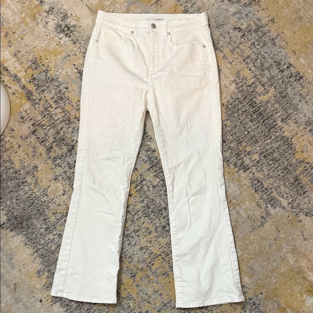 LOFT Kick THE Crop White jeans - Picture 2 of 8
